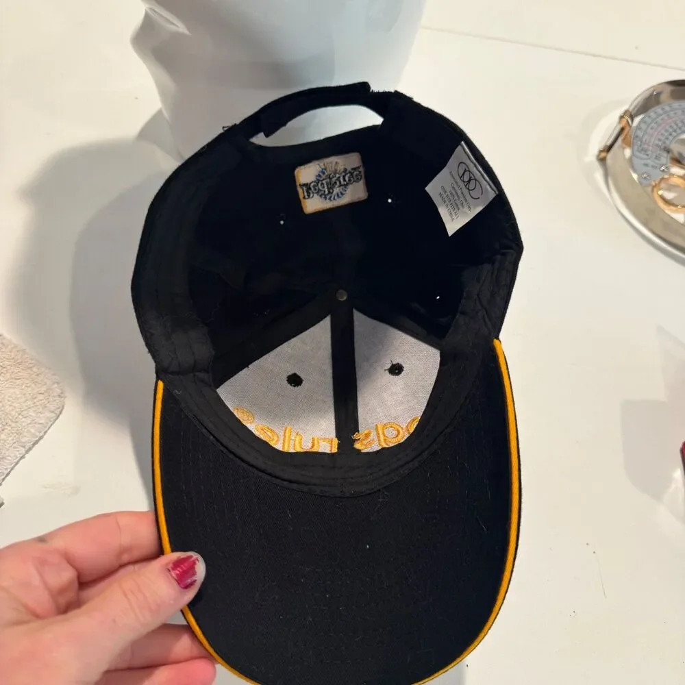 Pedigree Dog Rule Black & Yellow Embroidered Logo Baseball Hat Adjustable Adult